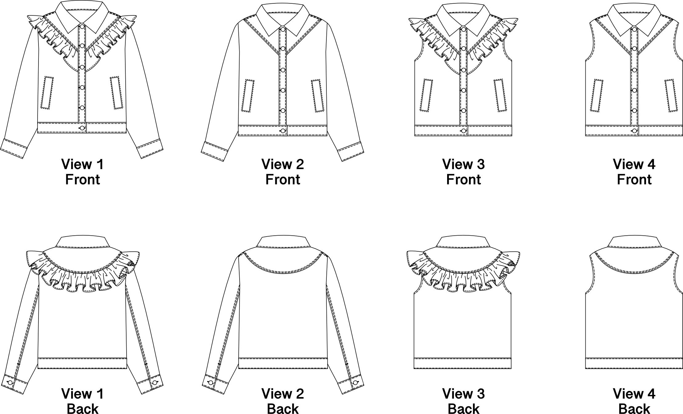 Feather - Kids Jacket and Vest Sewing Pattern